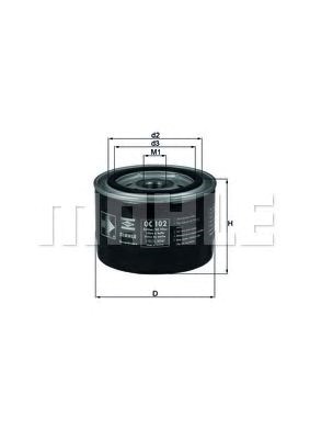 Фільтр масляний двигуна wl7415/op615 (вир-во wix-filters ua) OC102