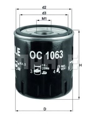 Фільтр оливи OC1063