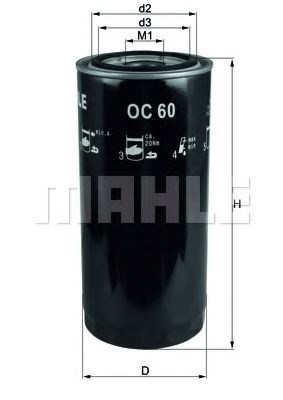 Фільтр оливний iveco 130d (f6l913) 71-/daf n2826/d OC60