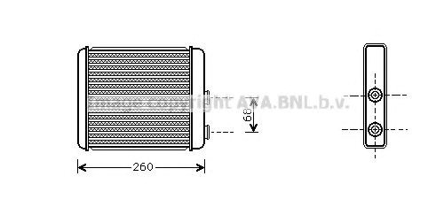 Радиатор отопителя astra g/zafira -ac 97-05 (ava) OL6259