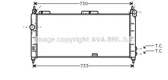 Радіатор охолодження OLA2203 AVA