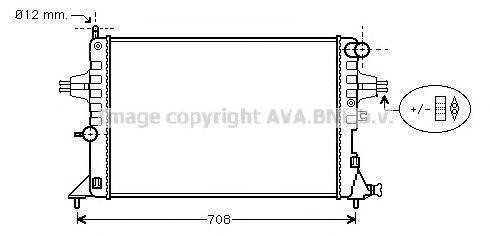 Ava opel радіатор охолодження astra g 1,6-1,8 98- (автомат) OLA2296