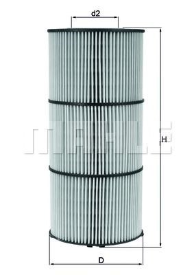 Фільтр масла OX832D MAHLE