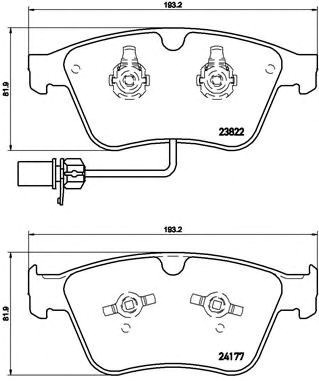 Тормозні колодки P05003 BREMBO