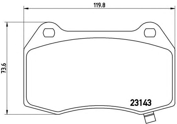 Передні гальмівні колодки P09003 BREMBO