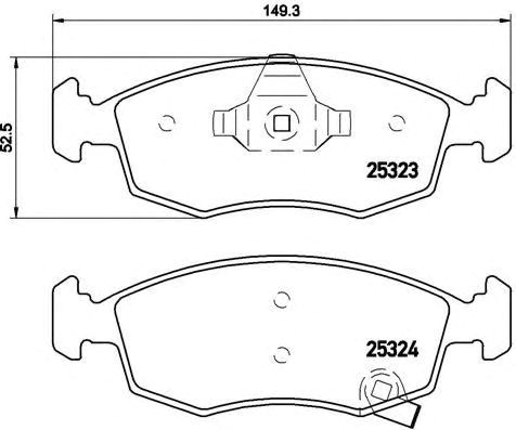 Колодки гальмівні дискові комплект P11031 BREMBO