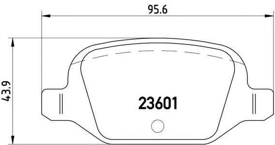 Задні гальмівні колодки P23064 BREMBO