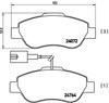 Колодки гальмівні передні, дискові P23107 BREMBO