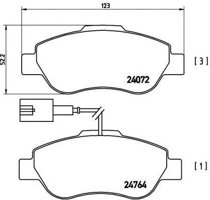 Гальмівні колодки дискові P23107