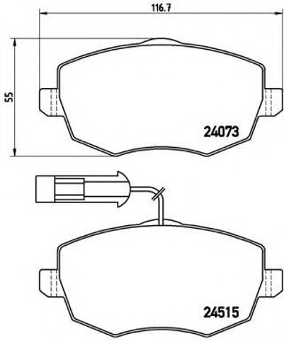 Передні гальмівні колодки P23127 BREMBO