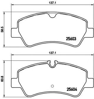 Колодки гальмові задні, дискові P24160 BREMBO