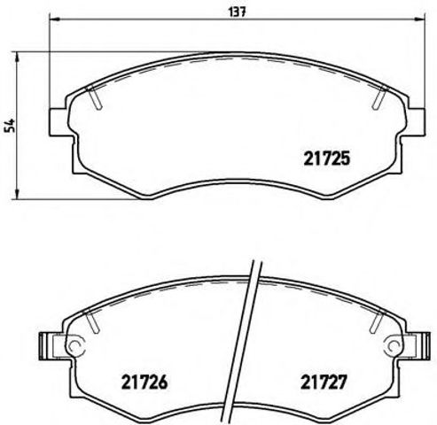 Колодки передні P30022 BREMBO