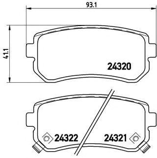 Комплект гальмівних колодок з 4 шт. дисків P30025