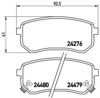 Комплект задніх колодок P30033 BREMBO