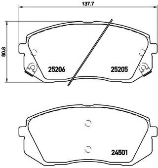 Тормозні колодки P30056 BREMBO