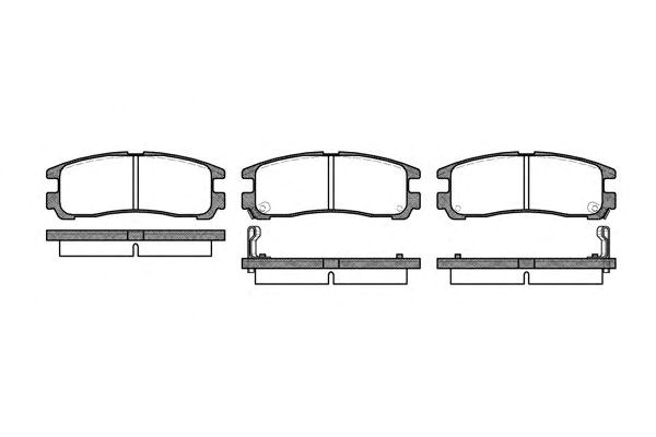 Колодки гальмівні (задні) mitsubishi lancer v-vii 94-13/galant vii 92-96/space wagon 98-04 P391302