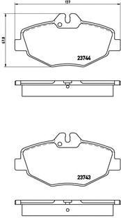 Передні гальмівні колодки P50049 BREMBO