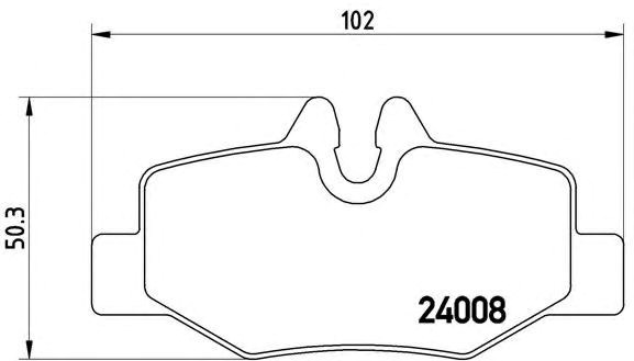 Задні дискові колодки P50051 BREMBO