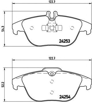 Колодки гальмові задні, дискові P50068 BREMBO