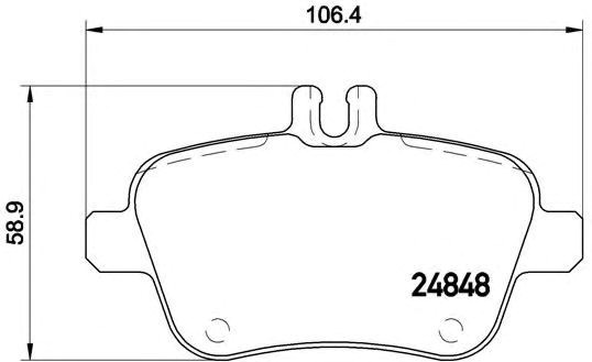 Колодки на гальмо задній дисковий P50091 BREMBO