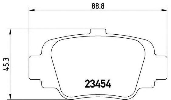 Колодки гальмові задні, дискові P56032 BREMBO