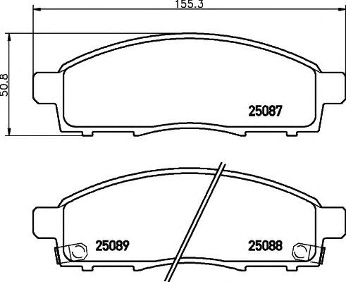 Колодки передні P56102 BREMBO