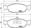 Колодки гальмівні передні, дискові P59011 BREMBO