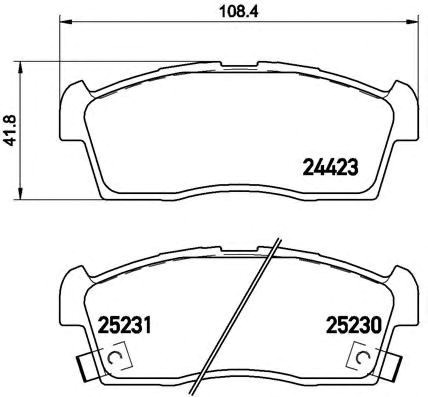 Колодки гальмівні дискові комплект P61108 BREMBO