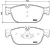 Колодки гальмівні передні, дискові P61115 BREMBO