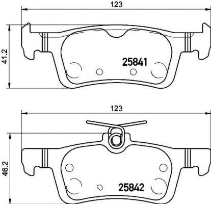 Задні гальмівні колодки P61121 BREMBO