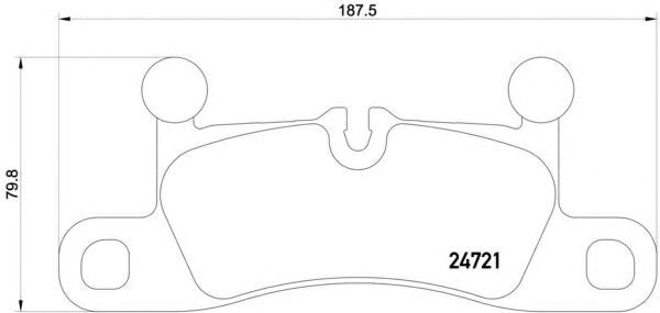 Колодки гальмові задні, дискові P65027 BREMBO