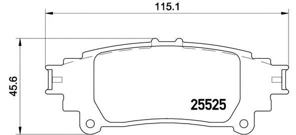 Колодки гальмівні задні, дискові P83132 BREMBO