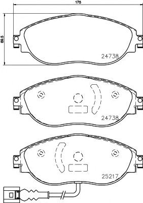 Передні гальмівні колодки P85144 BREMBO