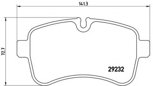 Комплект задніх колодок PA6027 BREMBO