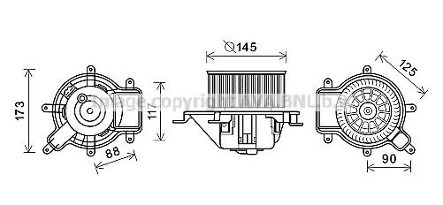Електромотор пічки PE8390 AVA