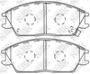 Колодки гальмівні дискові комплект PN0091 NIBK