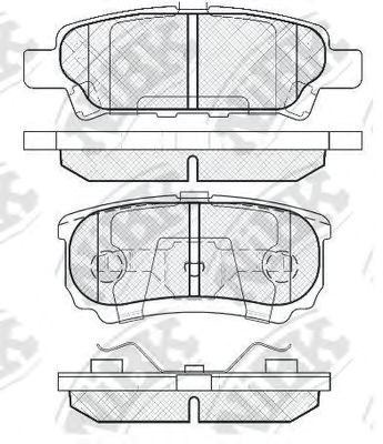 Bosch гальмівні колодки задні mitsubishi lancer 03-, outlander 03- PN3502