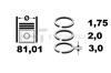 Кільця поршневі на 1 циліндр, STD. R1009100 ET ENGINETEAM