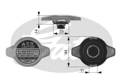 Пробка бачка радіатора RC134