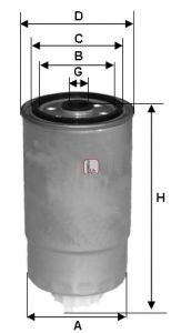 Elg5266 фільтр палива ( аналогwf8277/kc140) S0H2ONR