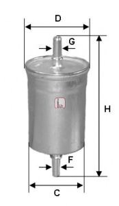 Фільтр паливний vw t5 2.0-3.2 S1718B