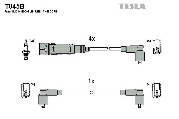 Комплект кабелiв запалювання T045B