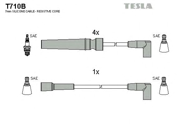 Комплект кабелiв запалювання T710B