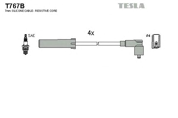 Комплект кабелiв запалювання T767B