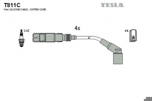 Комплект кабелiв запалювання T811C