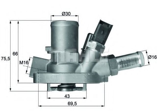 Водяна помпа термостата TI14780 MAHLE