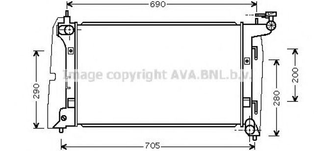 Радіатор охолодження TOA2290 AVA