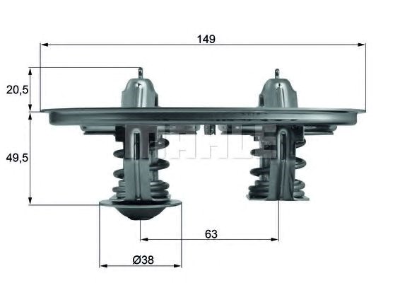 Термостат в корпусі TX105 MAHLE