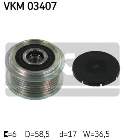 Шків генератора VKM03407 SKF