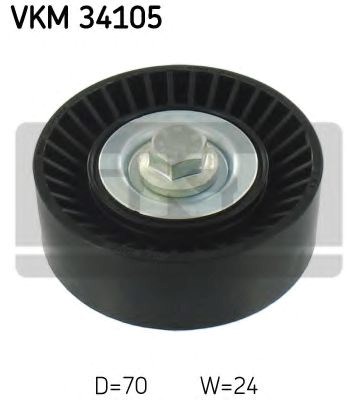 Натяжний ролик, поліклінового ременя (вир-во skf) VKM34105